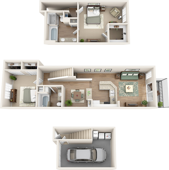Clearwater Floor Plan at Madison Gateway, St. Petersburg, Florida